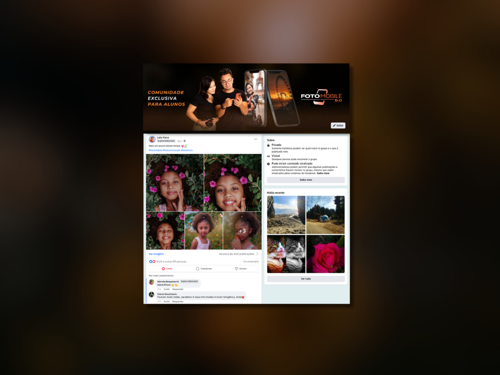 Comunidade de Alunos Para Postar suas Fotos